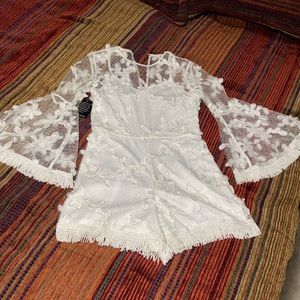White lace romper